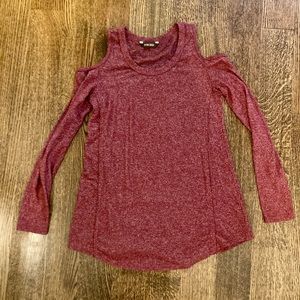Peyton Jensen cold shoulder long sleeve top